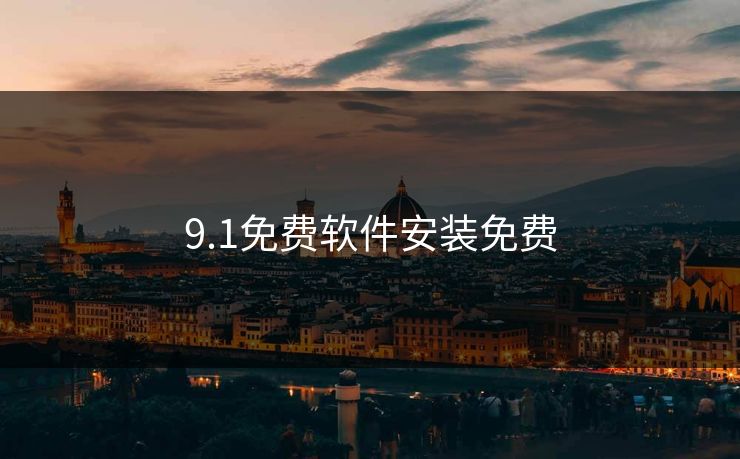 9.1免费软件安装免费